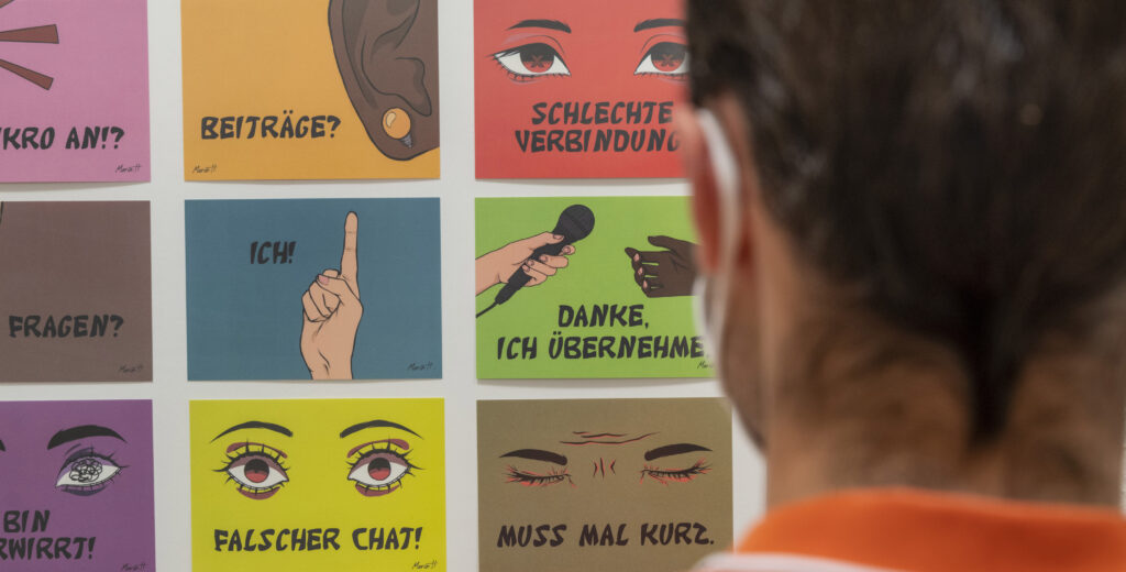 Kommunikationskarten „Ohne Worte. Corona–Kunst–Kommunikation", Museum für Kommunikation Frankfurt