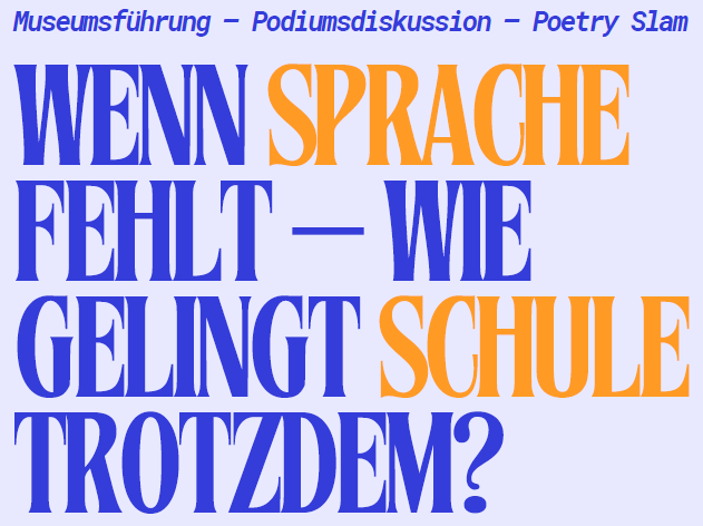 Flyer zur Veranstaltung "Wenn Sprache fehlt"